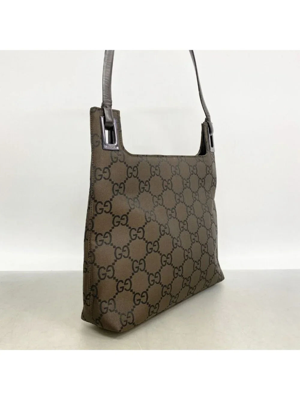 Gucci Shoulder Bag GG Nylon Brown